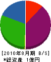 和田兼建設 貸借対照表 2010年8月期