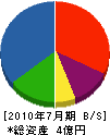 小松組 貸借対照表 2010年7月期