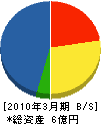 永野建設 貸借対照表 2010年3月期
