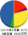 緑進 貸借対照表 2010年9月期