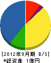 東朋 貸借対照表 2012年9月期