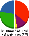 臼井設備工業所 貸借対照表 2010年3月期