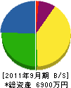 大成工務店 貸借対照表 2011年9月期