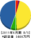 札幌ダイトーテクノ 貸借対照表 2011年6月期