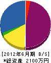 阪東園 貸借対照表 2012年6月期