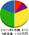 キヨカワ設備 貸借対照表 2011年6月期