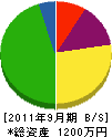 ハイテック渡辺電工 貸借対照表 2011年9月期