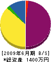 入澤工務店 貸借対照表 2009年6月期