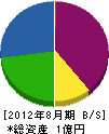 江川産業 貸借対照表 2012年8月期