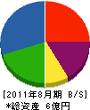 菅工務店 貸借対照表 2011年8月期