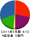 中田建設工業 貸借対照表 2011年5月期
