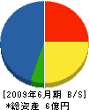 栄城設備工業 貸借対照表 2009年6月期