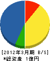 山田電気商会 貸借対照表 2012年3月期