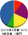 佐々木建栄 貸借対照表 2010年9月期