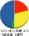 日興電機製作所 貸借対照表 2011年12月期