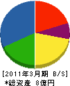 藤本建設 貸借対照表 2011年3月期