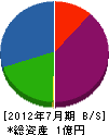 丸川組 貸借対照表 2012年7月期