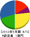 長田建設 貸借対照表 2012年5月期