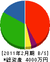 渡邉工務店 貸借対照表 2011年2月期