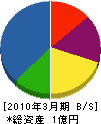内田建設 貸借対照表 2010年3月期