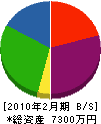 中嶋工業 貸借対照表 2010年2月期