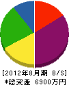 武山工業 貸借対照表 2012年8月期