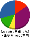 井村工務所 貸借対照表 2012年9月期