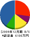 上村ポンプ工業 貸借対照表 2009年12月期
