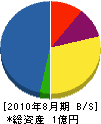 柴崎電機工業 貸借対照表 2010年8月期
