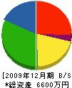 砺波建設 貸借対照表 2009年12月期
