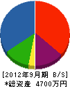 山田電気工事 貸借対照表 2012年9月期