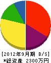 黒田塗装店 貸借対照表 2012年9月期
