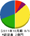 照井土建 貸借対照表 2011年10月期