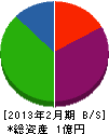 斎藤建装 貸借対照表 2013年2月期