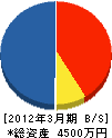 宮崎組 貸借対照表 2012年3月期