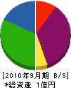 稲城防災設備 貸借対照表 2010年9月期