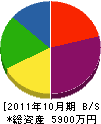 田巻造園土木 貸借対照表 2011年10月期
