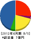 圓奈 貸借対照表 2012年4月期