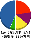 菅沼空調サービス 貸借対照表 2012年3月期