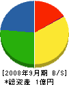 川島土木 貸借対照表 2008年9月期
