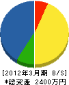 松倉造園土木 貸借対照表 2012年3月期
