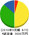 石川電気工業所 貸借対照表 2010年9月期