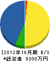 興豊電気工事 貸借対照表 2012年10月期