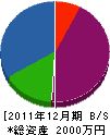 岩橋電機商会 貸借対照表 2011年12月期