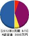 脇坂工務店 貸借対照表 2012年3月期