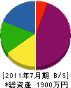 蛭田電機商会 貸借対照表 2011年7月期