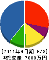 竹田建設 貸借対照表 2011年9月期