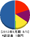 秀峰 貸借対照表 2012年6月期