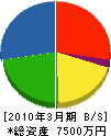 東京インテルナトーヨー住器 貸借対照表 2010年3月期