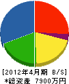 栗脇建設 貸借対照表 2012年4月期